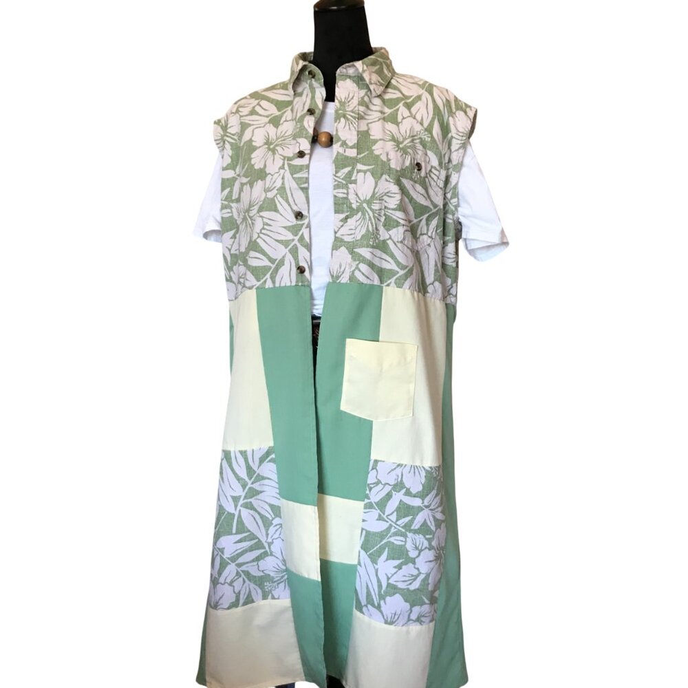 Patchwork Boho Duster, Plus Size Xl: Upcycled Tro… - image 6